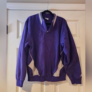 Russell vintage purple and gray quarter zip sweatshirt L